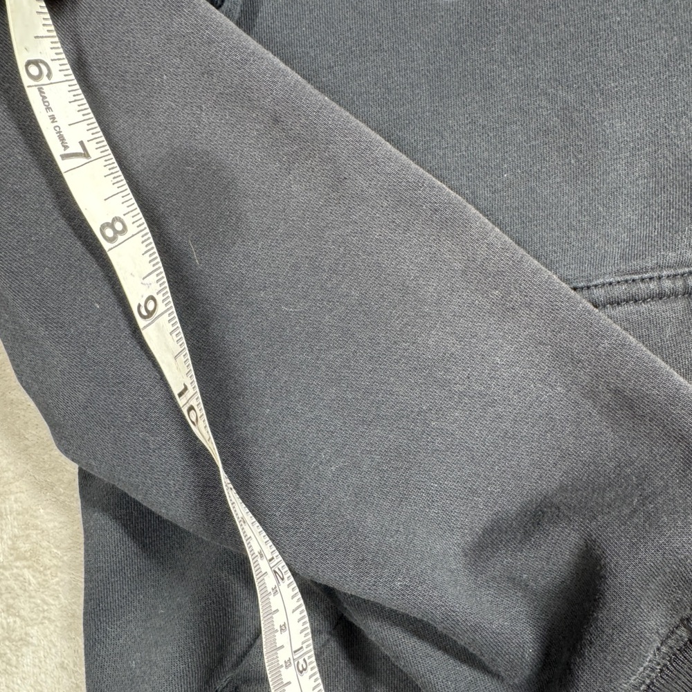 Y2K Style Gap Men’s Full Zip Logo Spellout Black Grey Hoodie Sweatshirt Medium - Picture 7 of 16